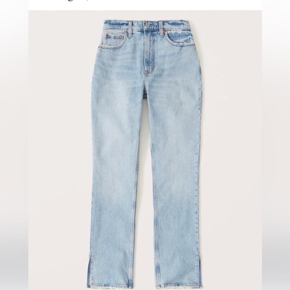 Abercrombie and Fitch 90s Straight ultra high rise curve love